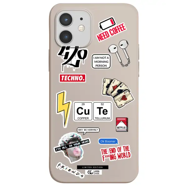 Cute Apple iPhone 12 Silicone Stone Case