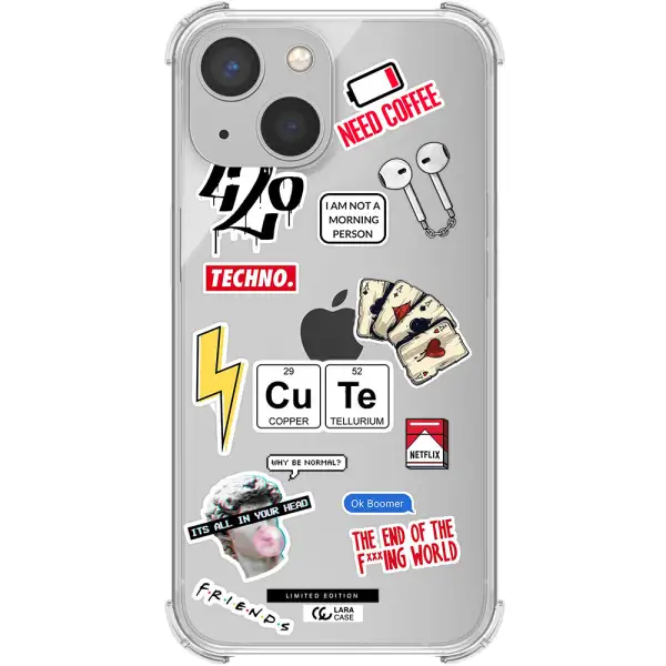 Cute Apple iPhone 13 Clear PC Case