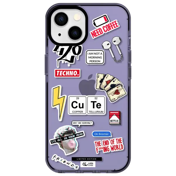 Cute Apple iPhone 13 impact Lilac Case
