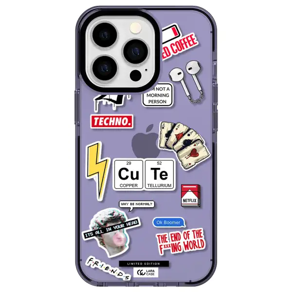 Cute Apple iPhone 13 Pro impact Lilac Case