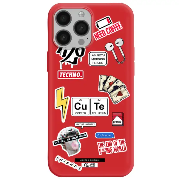 Cute Apple iPhone 13 Pro Max Silicone Imperial Red Case