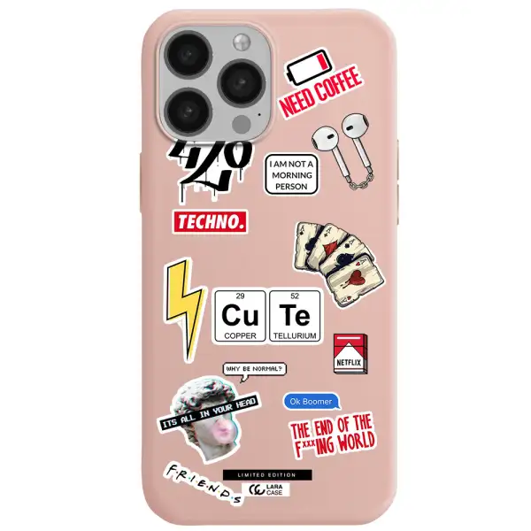 Cute Apple iPhone 13 Pro Silicone pastel pink Case