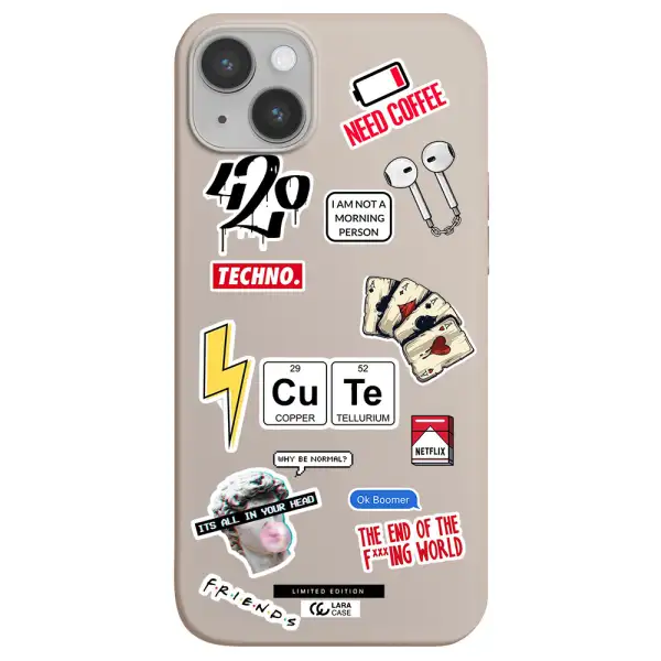 Cute Apple iPhone 14 plus Silicone Stone Case