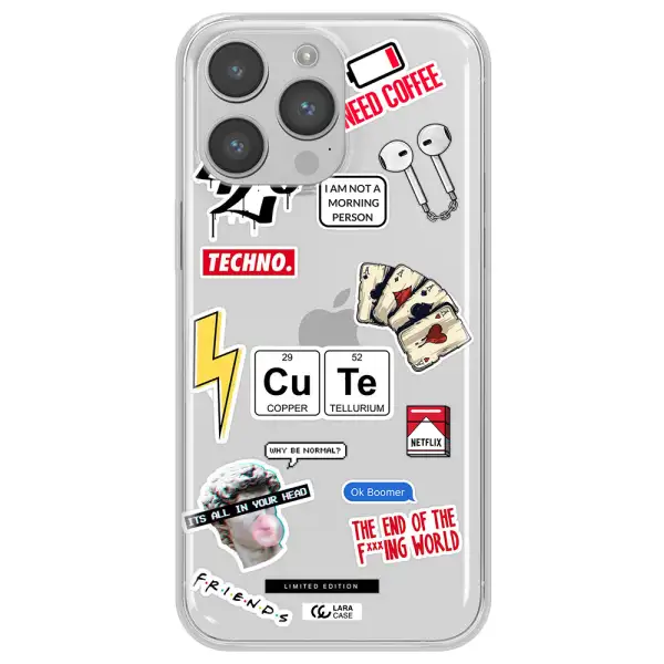 Cute Apple iPhone 14 pro max Clear TPU Case