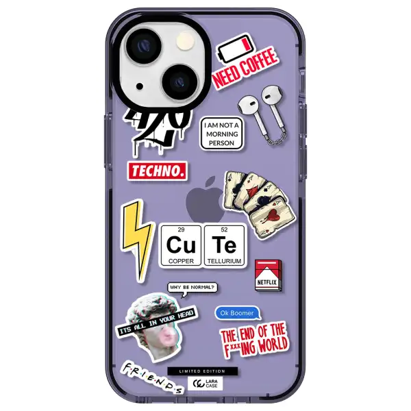 Cute Apple iPhone 15 impact Lilac Case