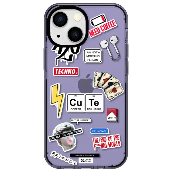 Cute Apple iPhone 15 Plus impact Lilac Case
