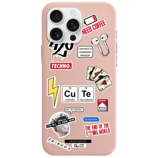 Cute Apple Iphone 16 Pro Max Silicone Pastel Pink Case