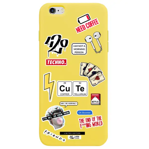 Cute Apple iPhone 6 plus Silicone canary yellow Case