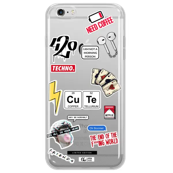 Cute Apple iPhone 6 s plus Clear TPU Case