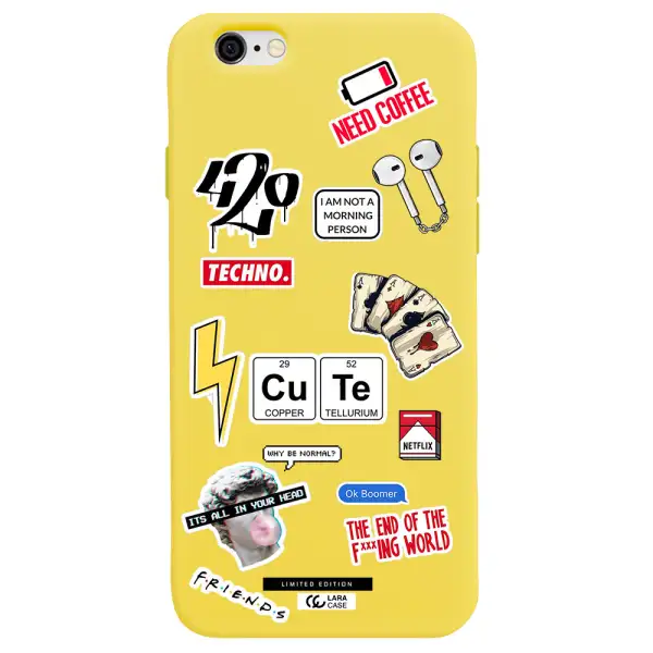 Cute Apple iPhone 6 Silicone canary yellow Case