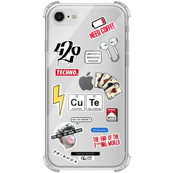 Cute Apple iPhone se 2020 Clear PC Case