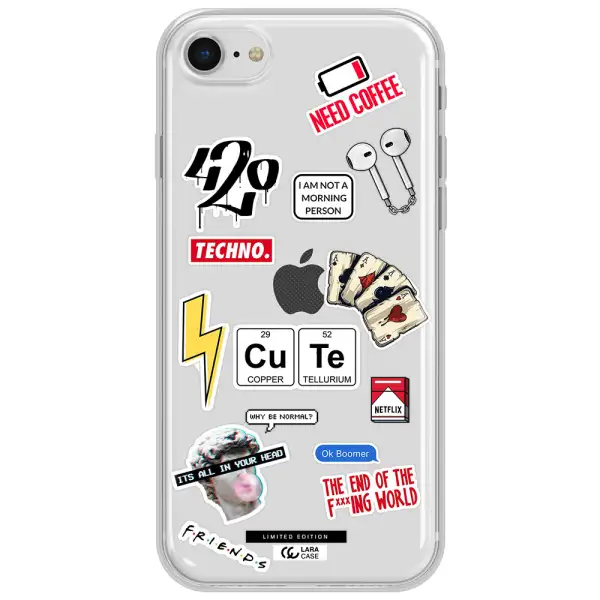 Cute Apple Iphone Se 2020 Clear Tpu Case