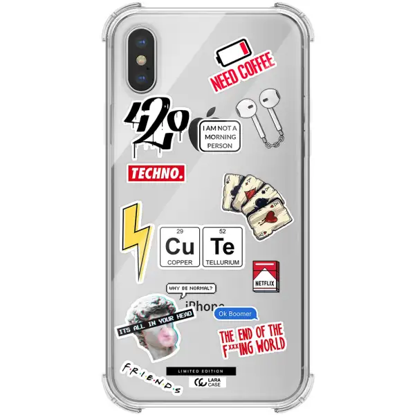Cute Apple iPhone X Clear PC Case