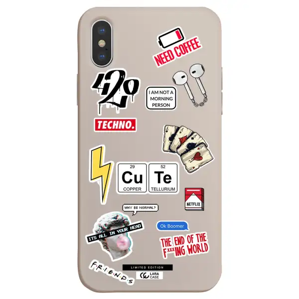 Cute Apple iPhone X Silicone Stone Case