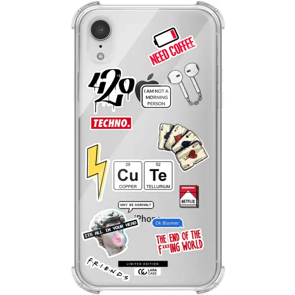 Cute Apple iPhone XR Clear PC Case