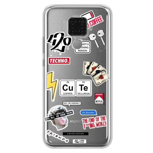 Cute Huawei Mate 30 Lite Clear TPU Case