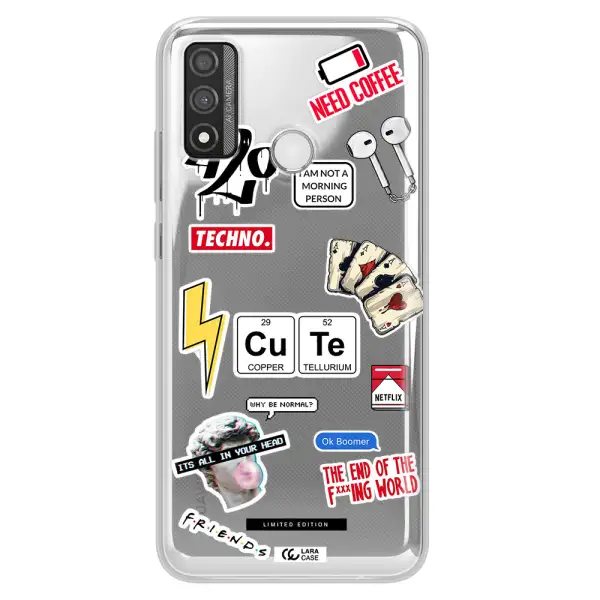 Cute Huawei P Smart 2020 Clear TPU Case