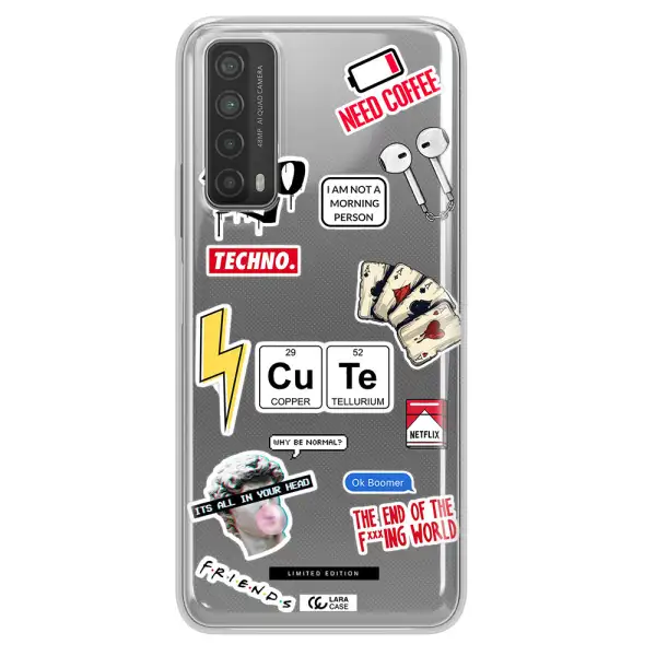Cute Huawei P Smart 2021 Clear TPU Case
