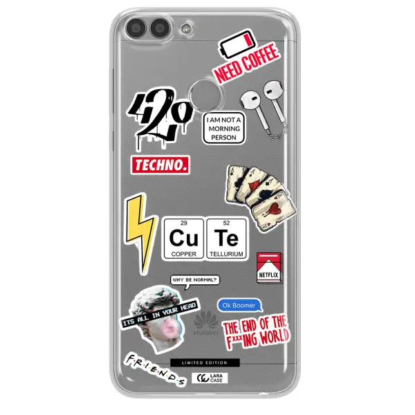 Cute Huawei P Smart Clear TPU Case