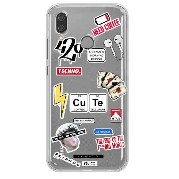 Cute Huawei P20 Lite Clear TPU Case
