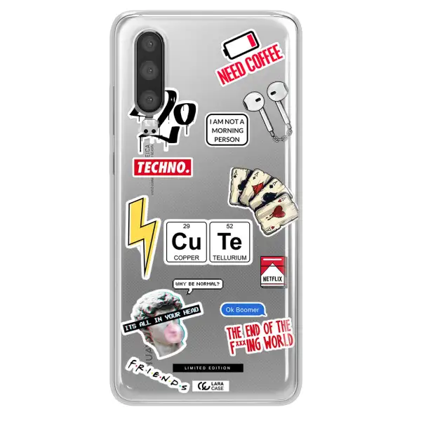 Cute Huawei P30 Clear TPU Case