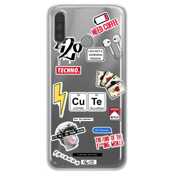 Cute Huawei P30 Lite Clear TPU Case