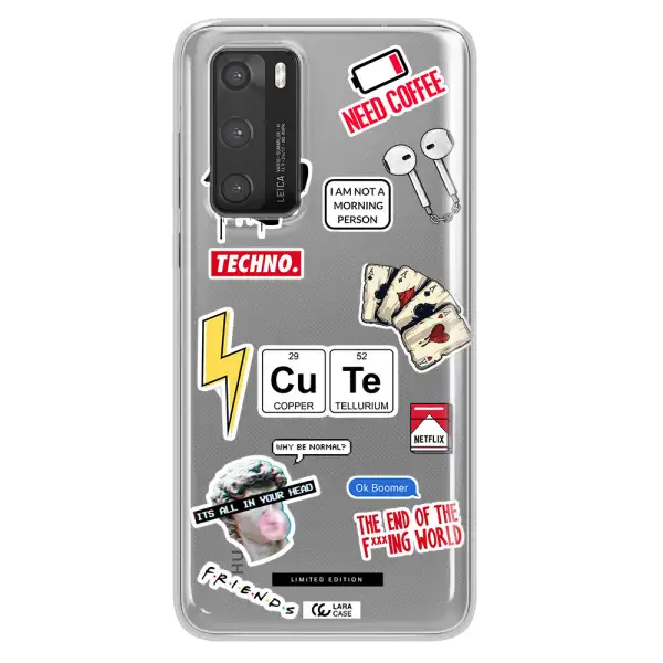 Cute Huawei P40 Clear TPU Case