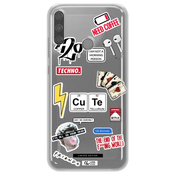 Cute Huawei P40 Lite E Clear TPU Case