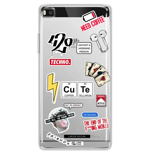 Cute Huawei P8 Clear TPU Case