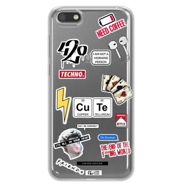 Cute Huawei Y5 2018 Clear TPU Case