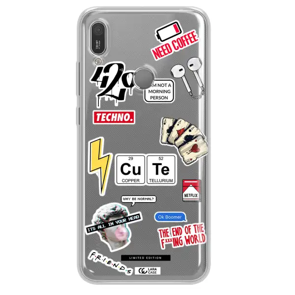 Cute Huawei Y6 2019 Clear TPU Case