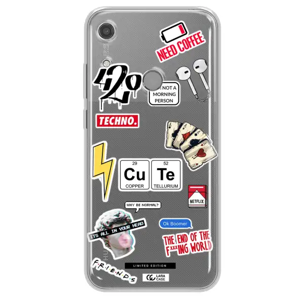 Cute Huawei Y6S Clear TPU Case