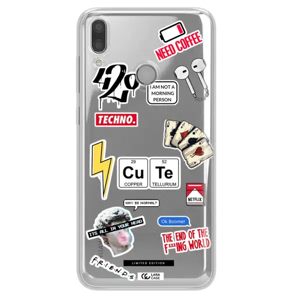 Cute Huawei Y7 2019 Clear TPU Case