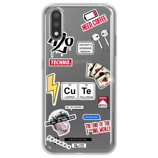 Cute Samsung A01 Clear TPU Case