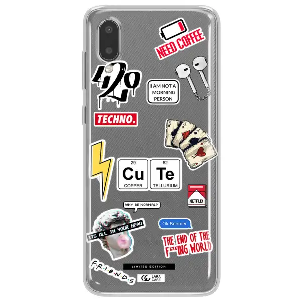 Cute Samsung A02 Clear TPU Case