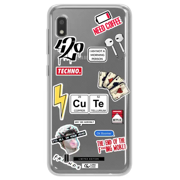 Cute Samsung A10 Clear TPU Case