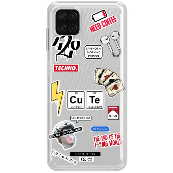 Cute Samsung A12 4g Clear TPU Case