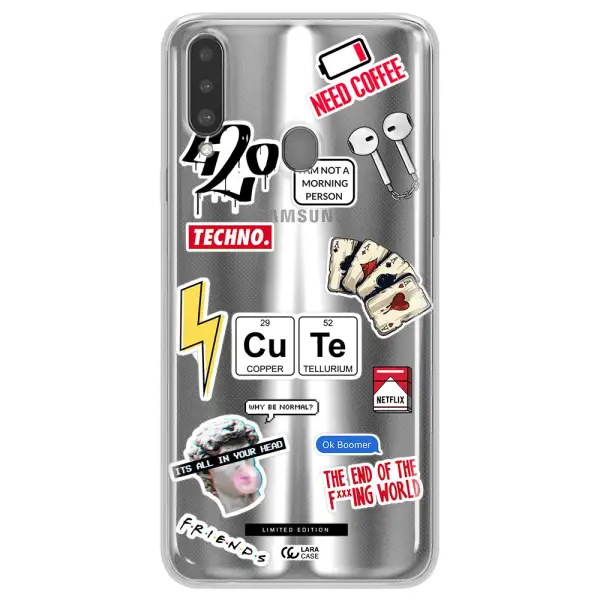 Cute Samsung A20S Clear TPU Case