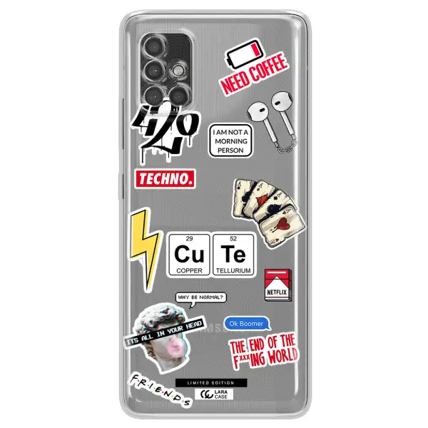 Cute Samsung A40S Clear Tpu Case