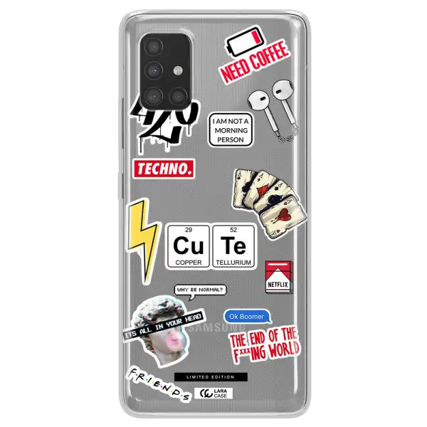 Cute Samsung A51 Clear TPU Case