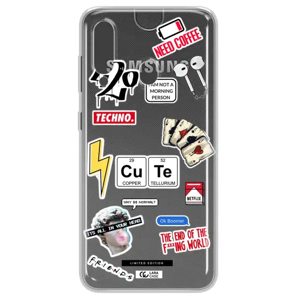 Cute Samsung A60 Clear TPU Case