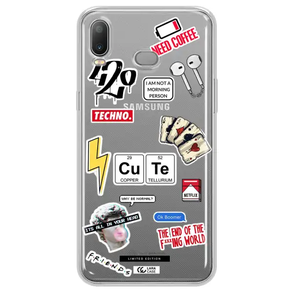 Cute Samsung A6S Clear TPU Case