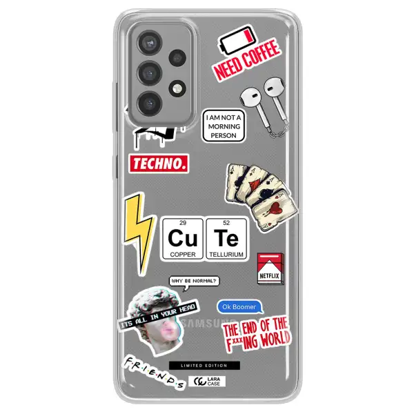 Cute Samsung A72 Clear TPU Case