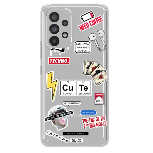 Cute Samsung A73 Clear TPU Case