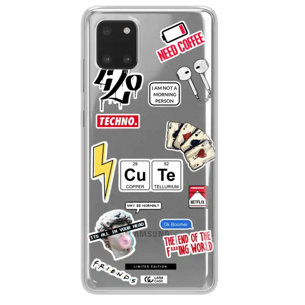 Cute Samsung A81 Clear TPU Case