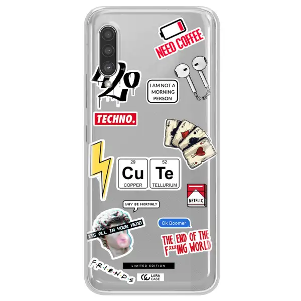 Cute Samsung A90 Clear TPU Case