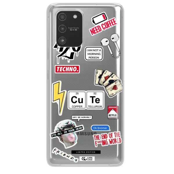 Cute Samsung A91 Clear TPU Case