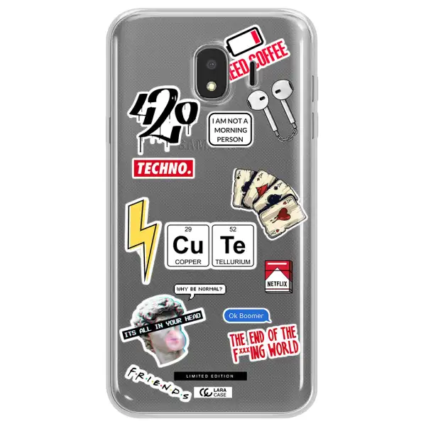 Cute Samsung J4 Clear TPU Case