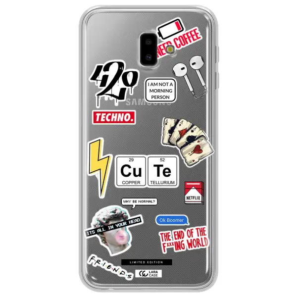 Cute Samsung J6 Plus Clear TPU Case