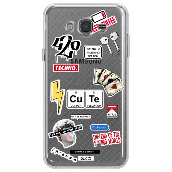 Cute Samsung J7 Core Clear TPU Case
